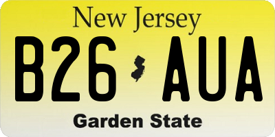 NJ license plate B26AUA