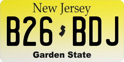 NJ license plate B26BDJ