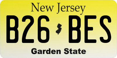 NJ license plate B26BES