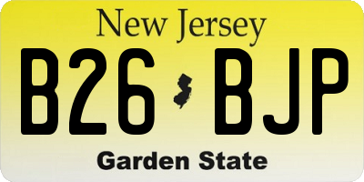 NJ license plate B26BJP