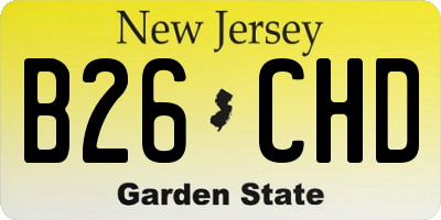 NJ license plate B26CHD