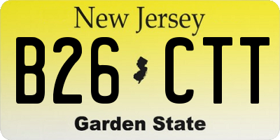 NJ license plate B26CTT