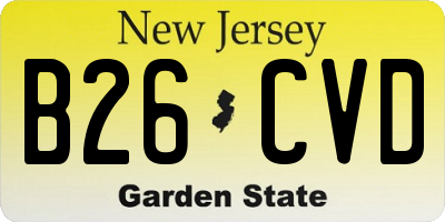NJ license plate B26CVD