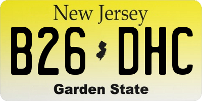 NJ license plate B26DHC