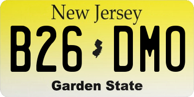 NJ license plate B26DMO