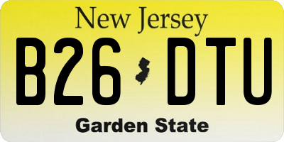 NJ license plate B26DTU