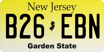NJ license plate B26EBN