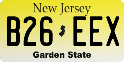 NJ license plate B26EEX