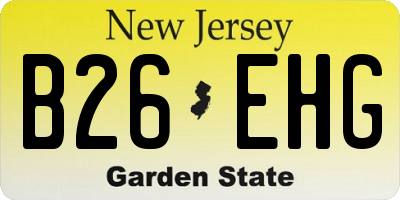 NJ license plate B26EHG