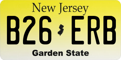 NJ license plate B26ERB