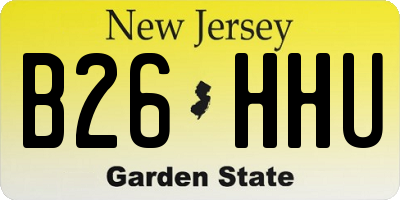 NJ license plate B26HHU