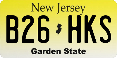 NJ license plate B26HKS