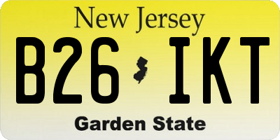 NJ license plate B26IKT