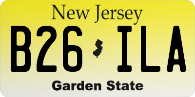NJ license plate B26ILA