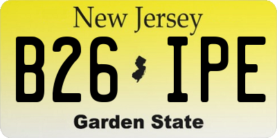 NJ license plate B26IPE