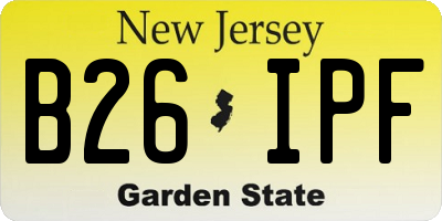 NJ license plate B26IPF