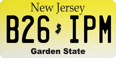 NJ license plate B26IPM