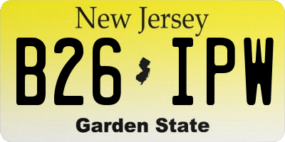 NJ license plate B26IPW