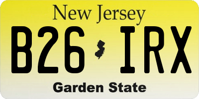 NJ license plate B26IRX