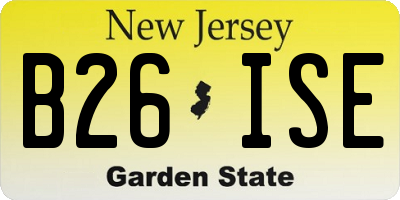 NJ license plate B26ISE