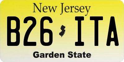 NJ license plate B26ITA