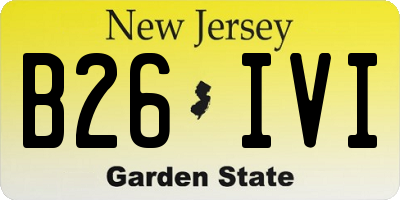 NJ license plate B26IVI