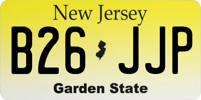 NJ license plate B26JJP