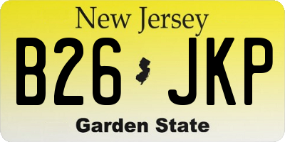 NJ license plate B26JKP