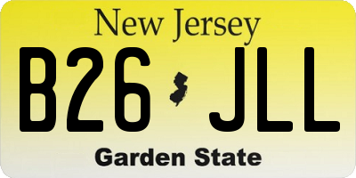 NJ license plate B26JLL