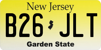 NJ license plate B26JLT