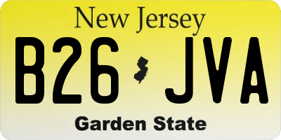 NJ license plate B26JVA