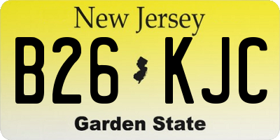 NJ license plate B26KJC