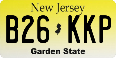 NJ license plate B26KKP