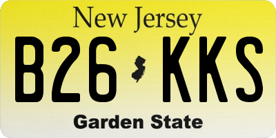 NJ license plate B26KKS