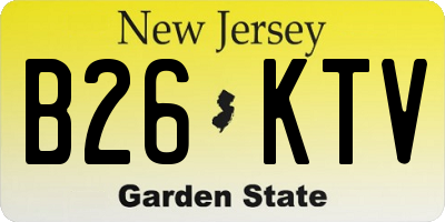NJ license plate B26KTV