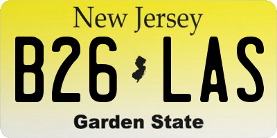 NJ license plate B26LAS