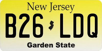 NJ license plate B26LDQ