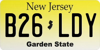 NJ license plate B26LDY