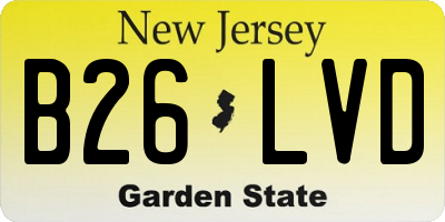 NJ license plate B26LVD