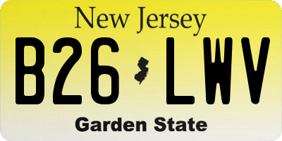 NJ license plate B26LWV