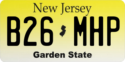 NJ license plate B26MHP