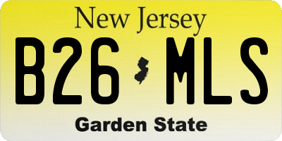 NJ license plate B26MLS