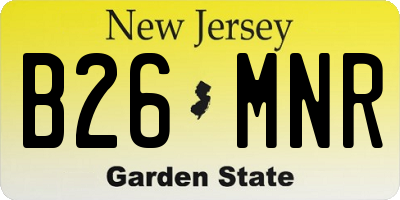 NJ license plate B26MNR