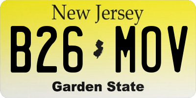 NJ license plate B26MOV