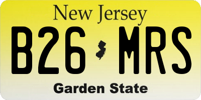 NJ license plate B26MRS