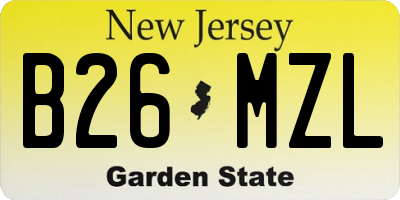 NJ license plate B26MZL