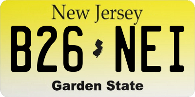 NJ license plate B26NEI