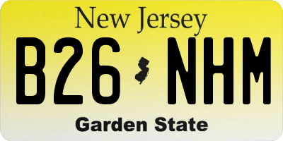 NJ license plate B26NHM