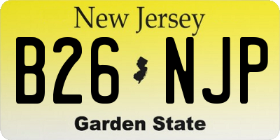 NJ license plate B26NJP