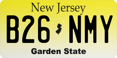 NJ license plate B26NMY